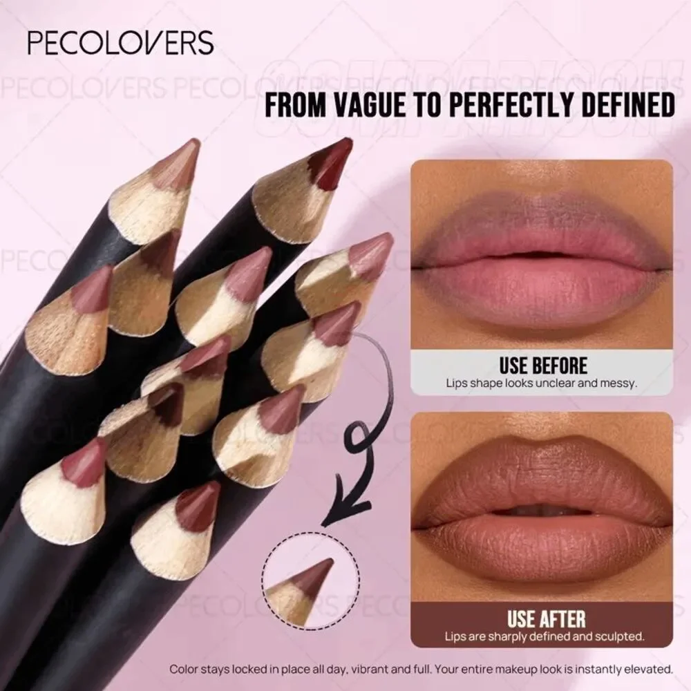 Lip Liner Matte Waterproof 2-in-1 Lip Pencil and Lipstick